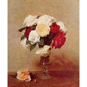 - Натюрморт ваза с рози - 6