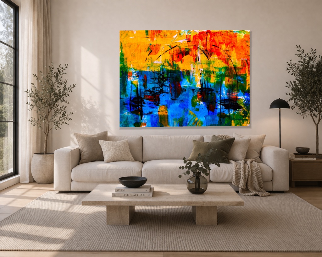 Абстракция Залез над реката - Image 2