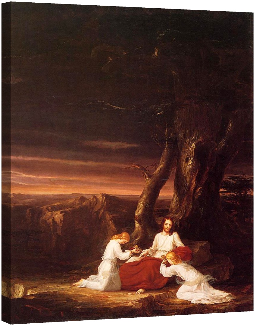 Ангелите, служат на Христос в пустинята 1843