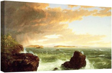 Гледки към френския залив, след шквал 1845