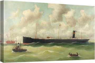 Хамбургски танкер „Прометей“ преминава покрай кораб „Елба 2“, 1906