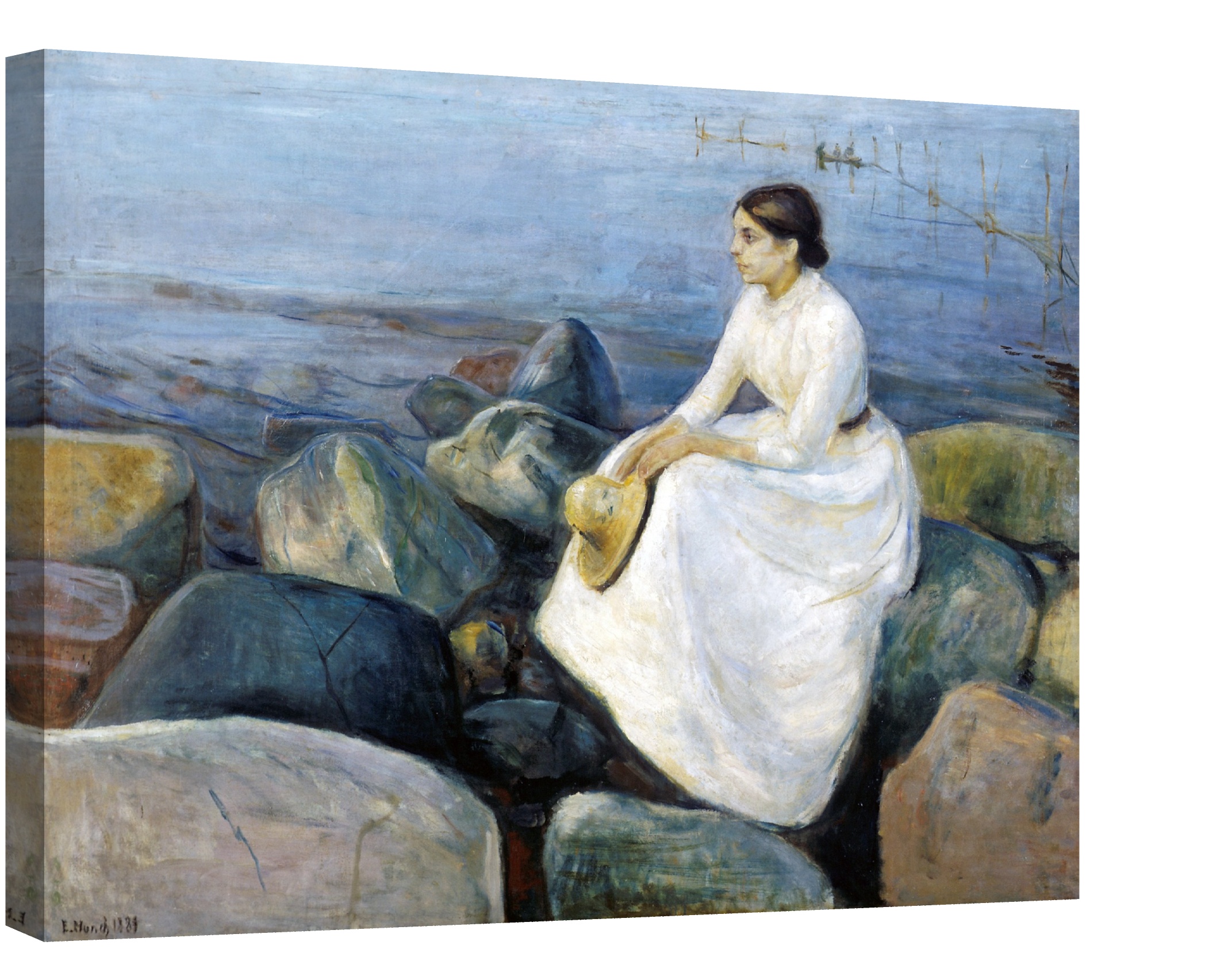 Лятна нощ, певица на плажа 1889