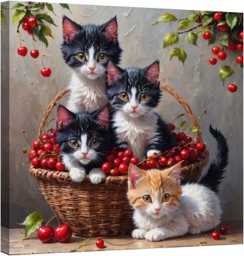Котенца в кошница