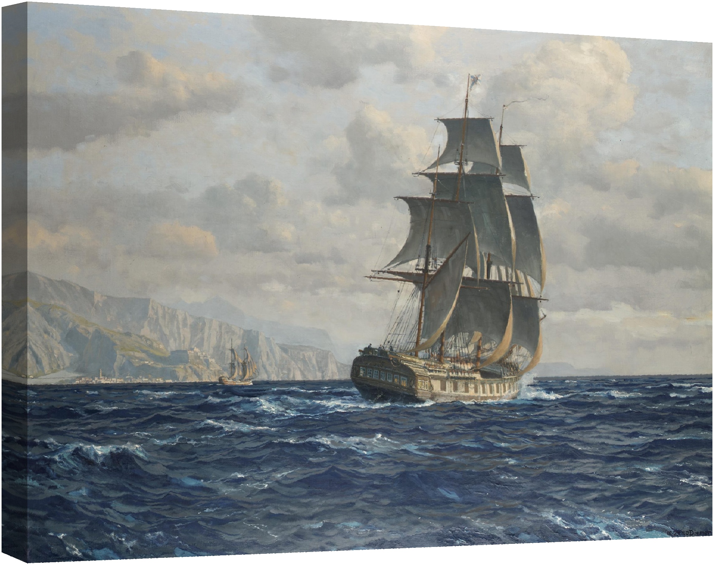 Фрегата край брега близо до Рио де Жанейро, Бразилия 1939