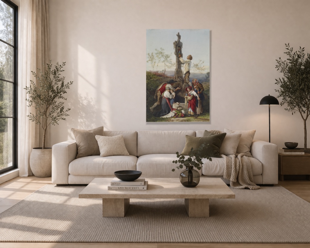 Селяни украсяват крайпътен параклис - Image 2