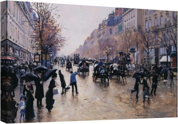 Булевард в дъжда, c. 1880 г