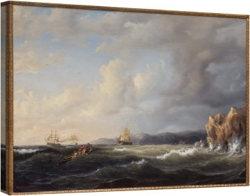 Барк, плаващ срещу вятъра край Кулаберг
